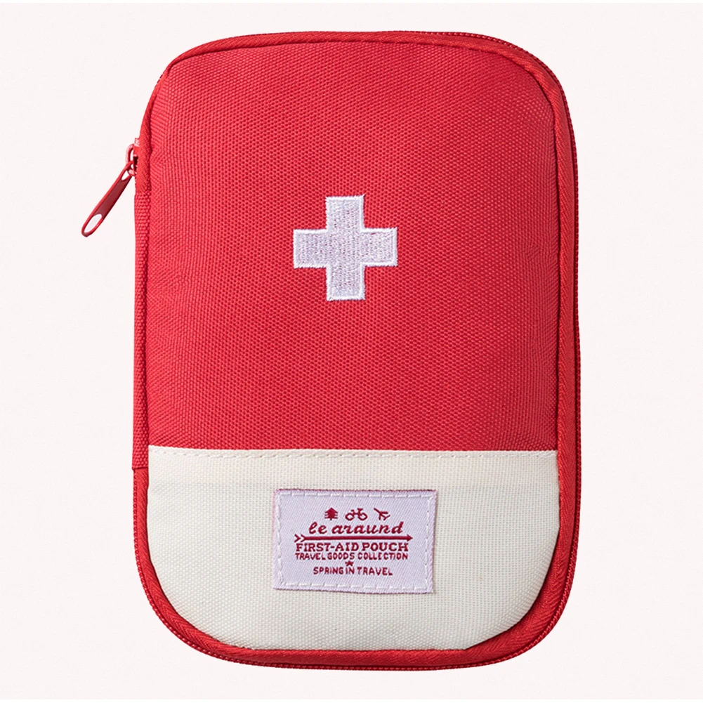 Bolsa de primeros auxilios Bolsa médica vacía para coche, hogar, viajes, camping al aire libre (rojo L)