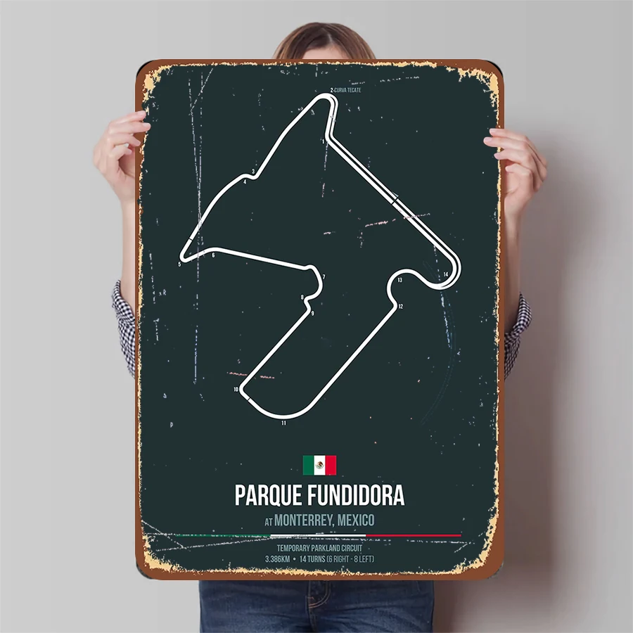 monterrey-parque-fundidora-circuito-metal-poster-mexico-f1-race-track-mapa-decoracao-colecionavel