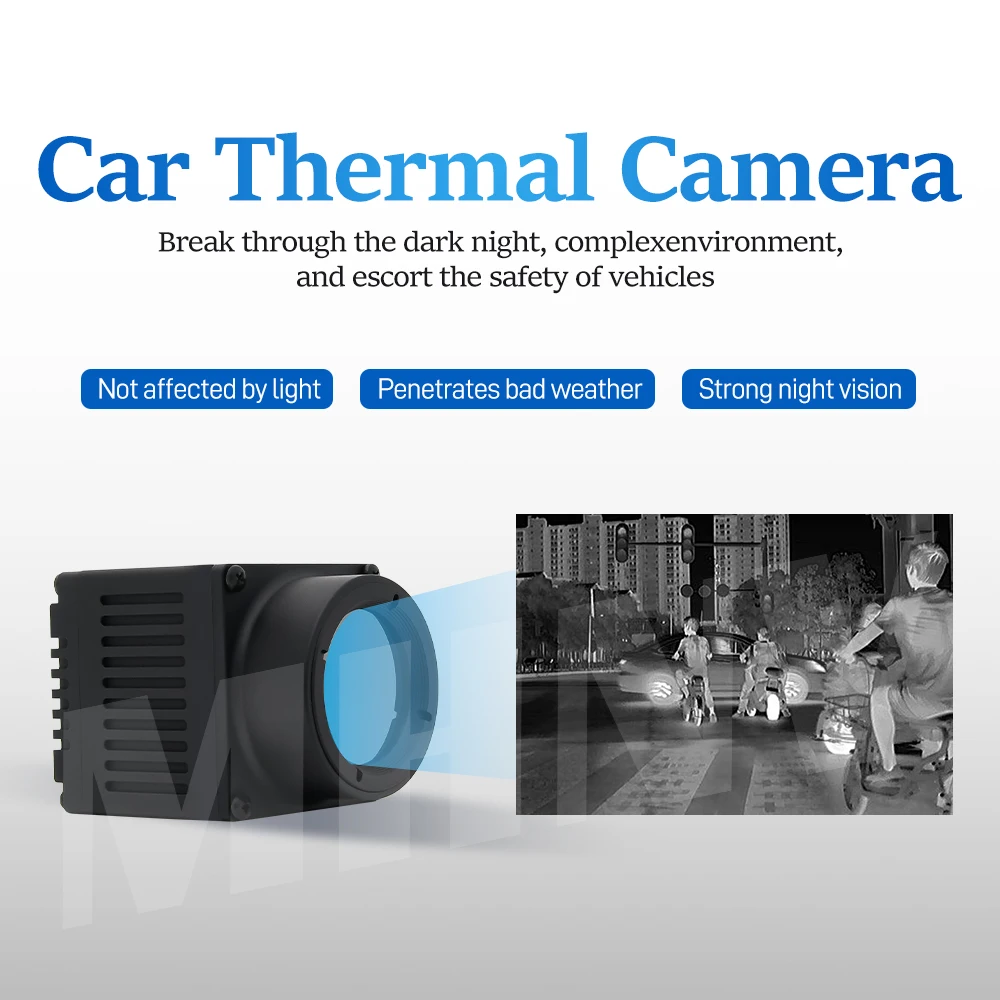 MHNV Warmtebeeldcamera IP67 Nachtzicht Infrarood Front Autocamera Met 384x288 Resolutie OEM & ODM Ondersteund