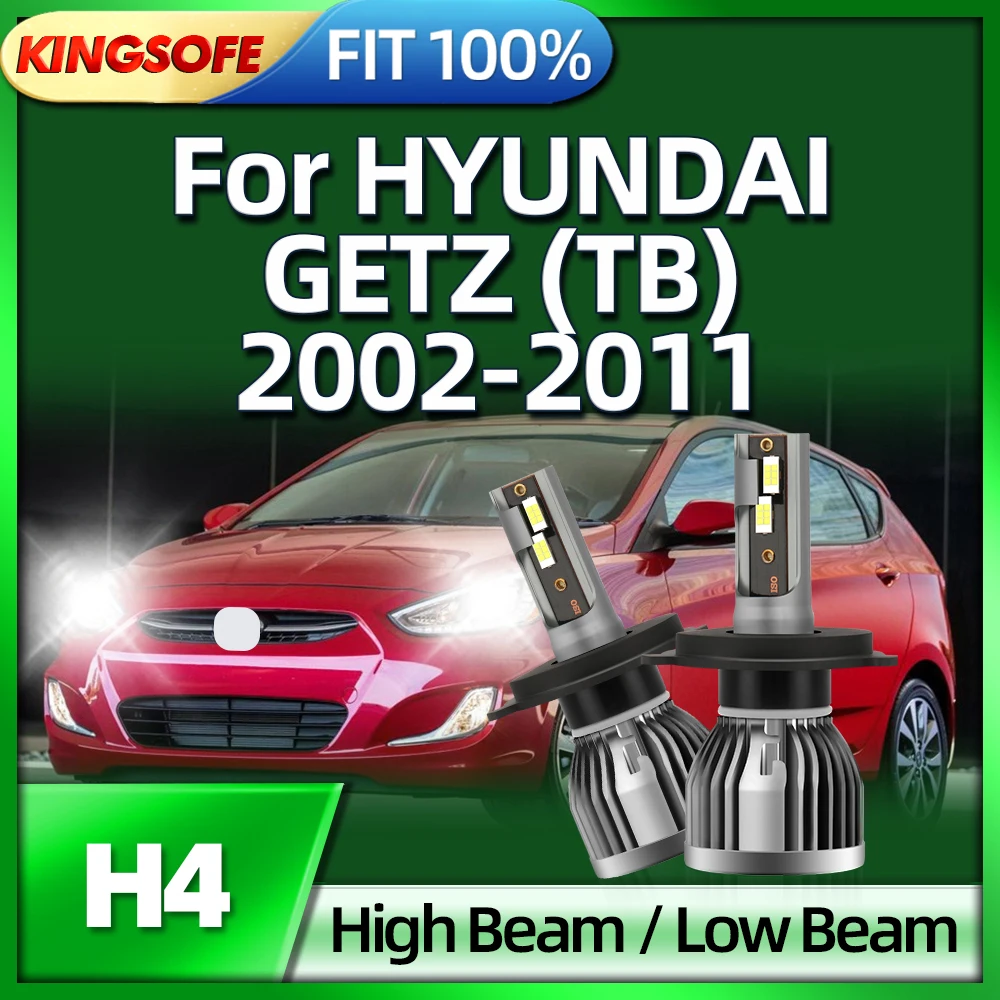 

KINGSOFE LED H4 Headlight Bulb 30000LM Car Lamp 6000K Light For HYUNDAI GETZ TB 2002 2003 2004 2005 2006 2007 2008 2009 20102011