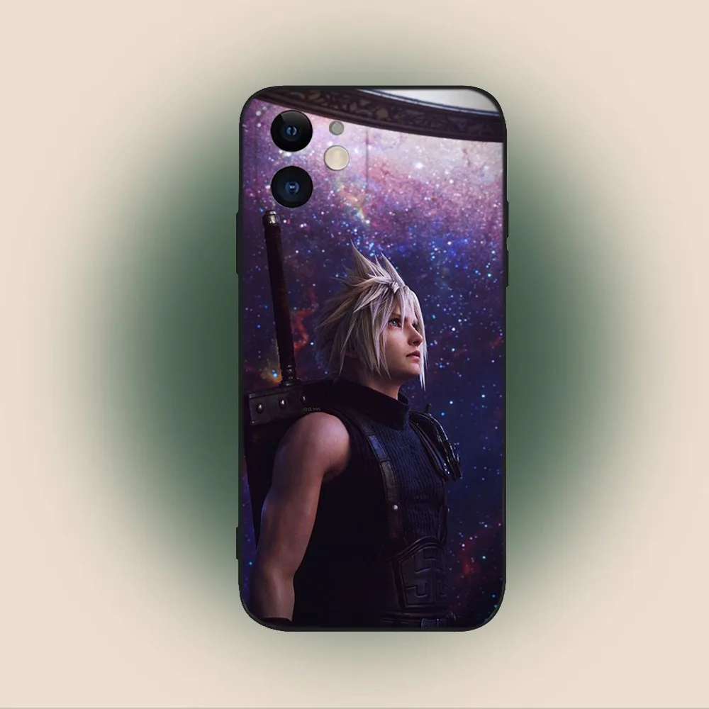 Final Fantasy Cloud  Phone Case For iPhone 15,14,13,12,11,Plus,Pro Max,XS,X,XR,SE,Mini,8,7 Soft Silicone Black Cover