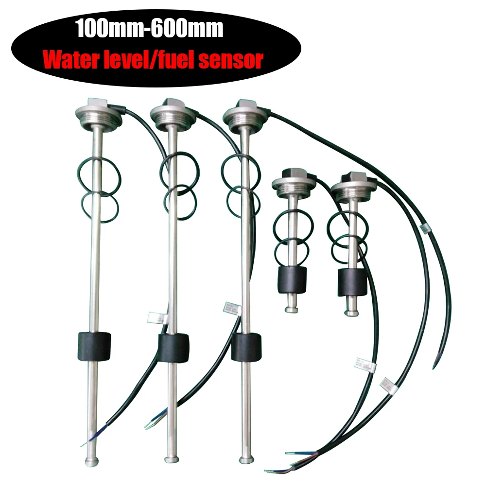 Czujnik poziomu paliwa do łodzi 0~190 Ohm 240~33ohm Czujnik poziomu wody 150mm 200mm 250mm 300mm 400mm 500mm 600mm
