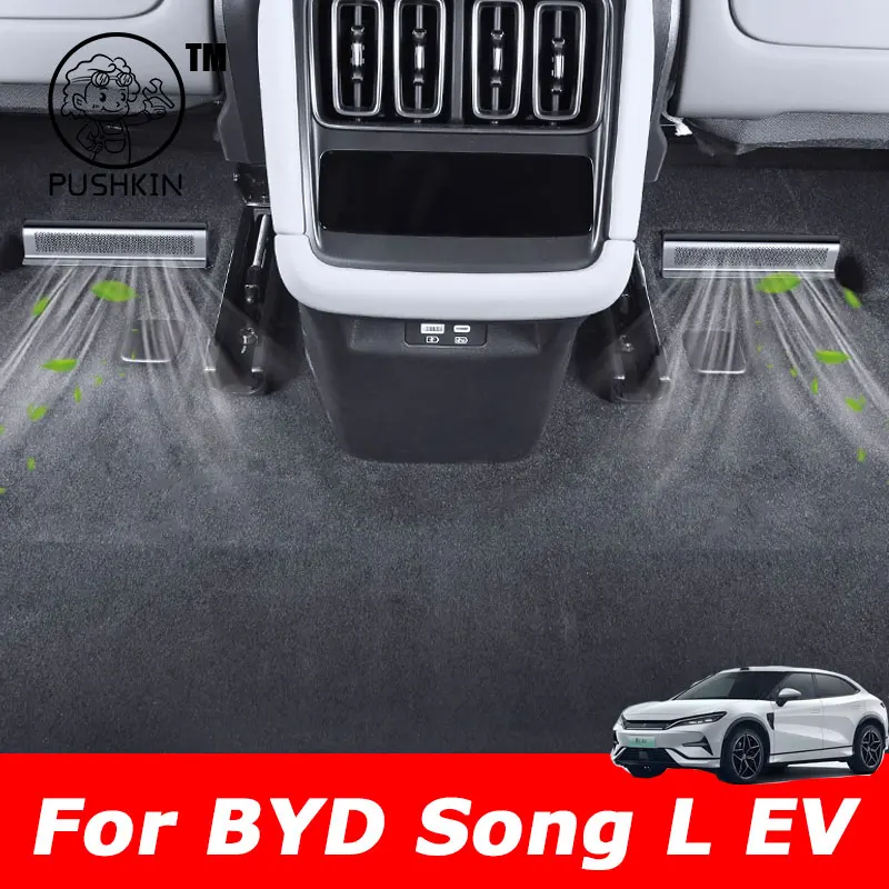 

For BYD Song L EV 2024 2025 Accessories Brand New sreel Car Air Vent Cover Under Seat Air Conditioner Duct Outlet Covers