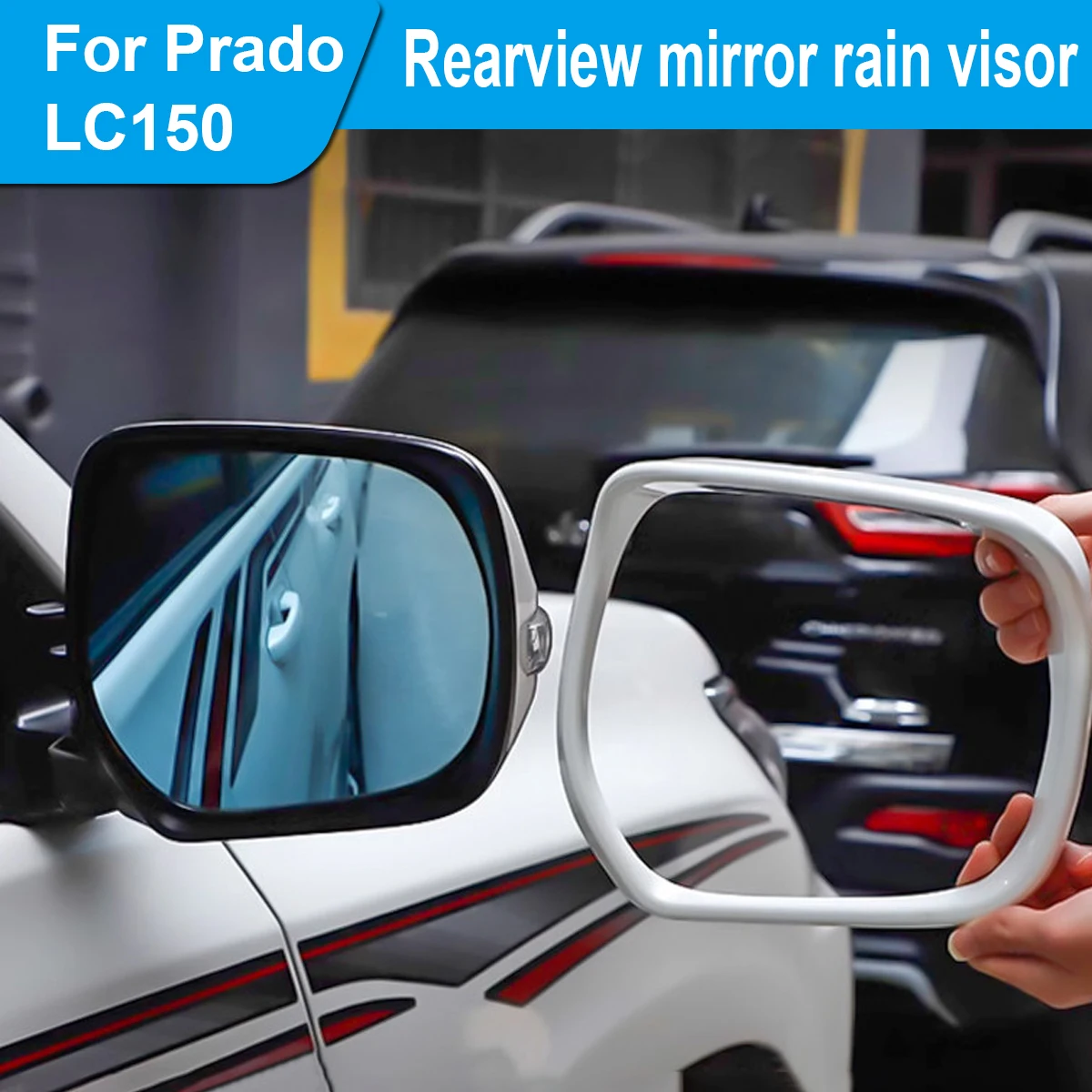 

Suitable for 2010-2023 Toyota Prado Lc150, Rearview Mirror Rain Shield, Mirror Rain Cover, Abs Material, Non-Damaging Installation, Car Exterior Modification Parts