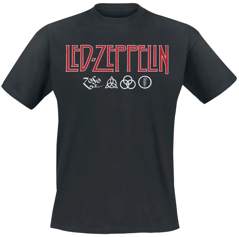 Madison Square Garden 1975 Led Zeppelin Band T-Shirt 100% Cotton Graphic Tee Men Women Summer Streetwear Top