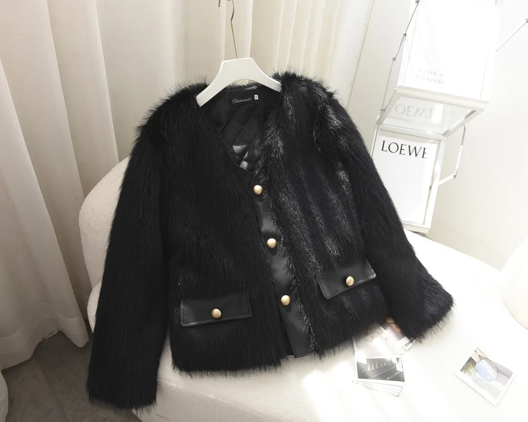 New High-end Small fragrant fur Coat For women 2026 Autumn/Winter New Imitating Fox fur Fashion Young style Short Loose Fur Top