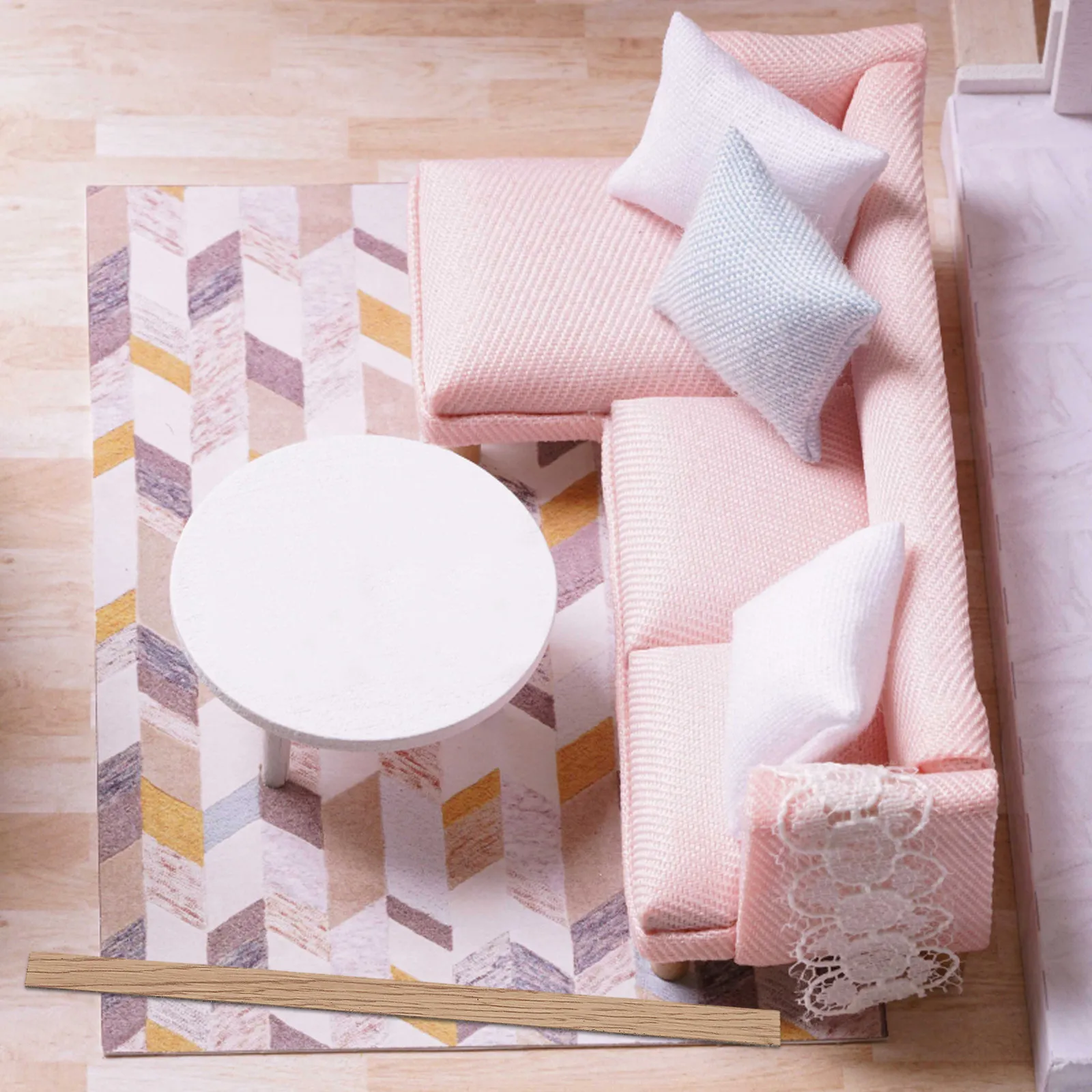 

18Pcs Miniature Dollhouse Flooring Sheets Realistic Wood Texture Self-Adhesive Tiles for Diorama Room Decor Easy Install