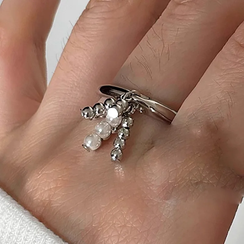 Mewanry Silver Color Tassel Ring For Women New Fashion Creative Romantic Wedding Party Bride Jewelry Accessories Gifts Wholesale