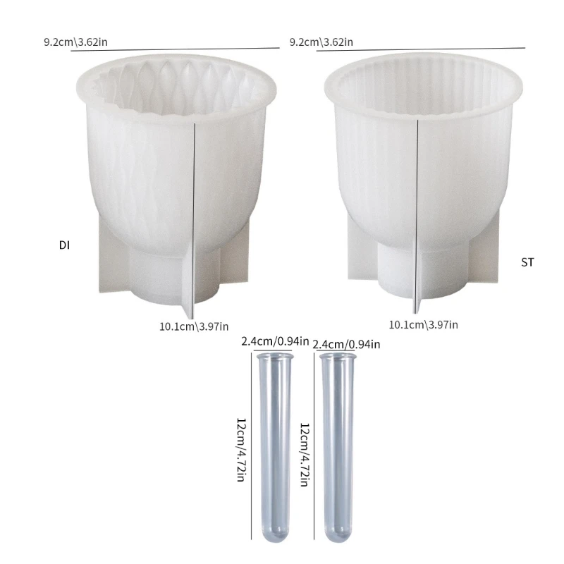 Moldes artísticos para vasos ondulação, decoração casa, artesanato, molde silicone, moldes para vasos plantas tubo