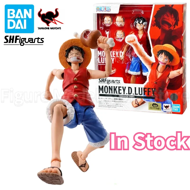 

В наличии 100% оригинал Bandai S.H.Figuarts SHF One Piece Monkey D Luffy Romance Dawn Аниме Фигурки Игрушки Модели Коллекционные