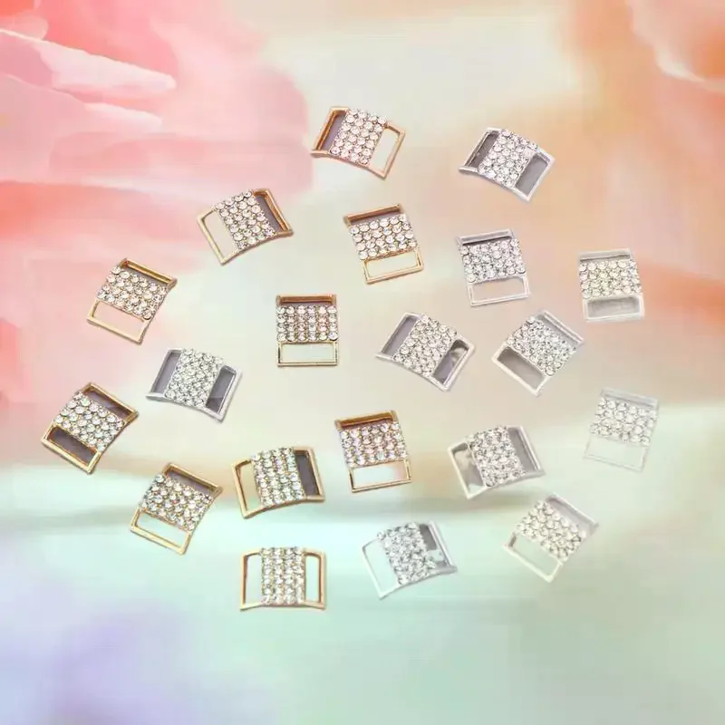 10 قطعة 10*15 مللي متر حجر الراين بيكيني موصل مشبك سبيكة سلسلة ملابس السباحة الزخرفية حجر الراين مشبك DIY بها بنفسك مجوهرات اكسسوارات #5