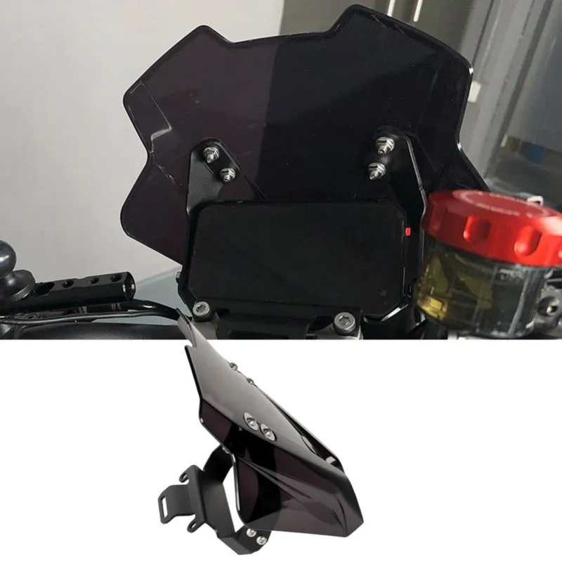 NCSMT Motorcycle Windscreen Windshield for CFMOTO 450NK NK300 Wind Screen Deflector Shield with Bracket