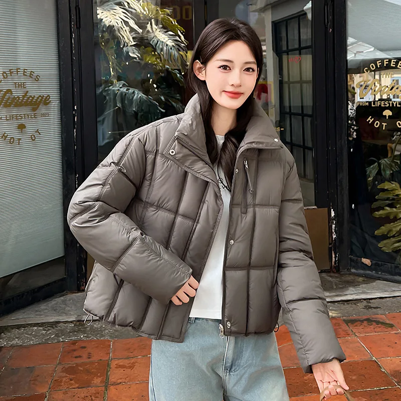 

Winter Coat New Fashion Short Cotton-padded Jacket Women's Loose Casual All-Match Female Parkas Overcoat Outerwear