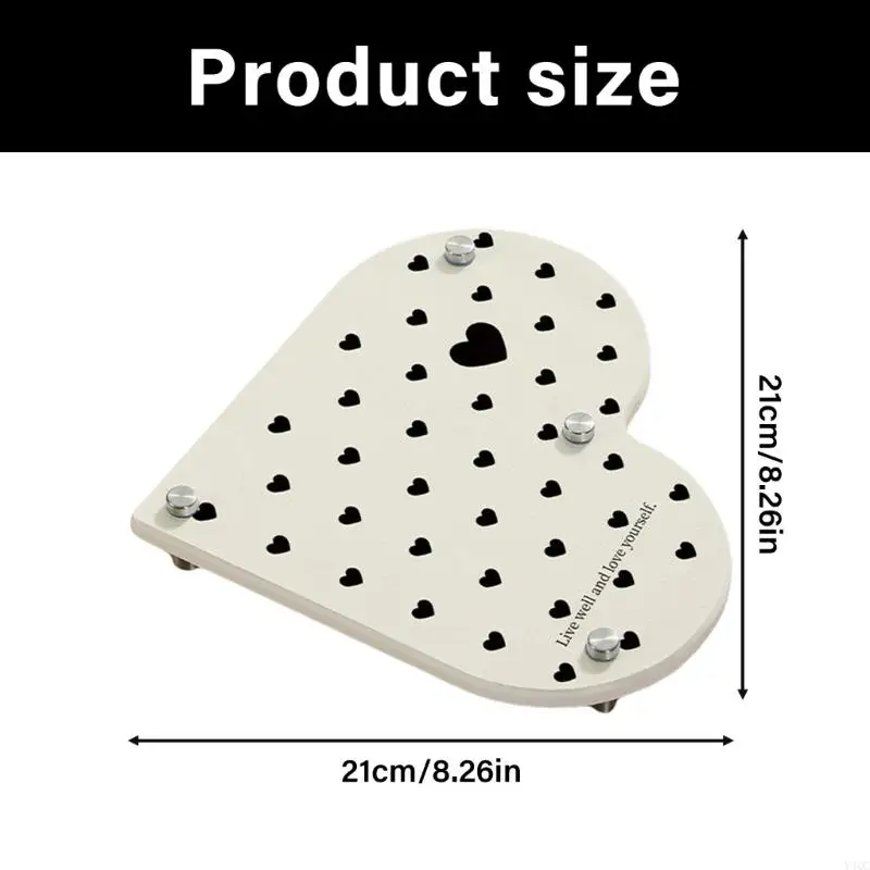 Organizzatori del bagno silice Disegni a forma cuore asciuga rapidamente y4qc