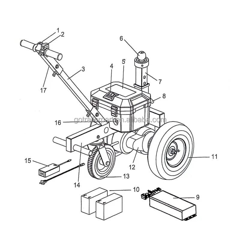 Heavy-Duty Electric Trailer Mover 6000KG Trolley for Easy Loading of Boats RV Camper Car Trailers Small Aircraft All-Terrain Use - view 6