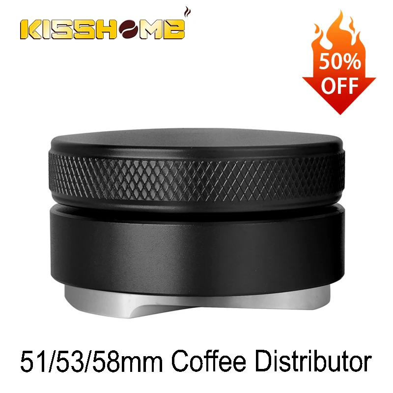 Coffee Distributor Espresso Distribution Tool 51mm 53mm 58mm Leveler Three Angled Slopes Adjustable Palm Tamper For Portafilter