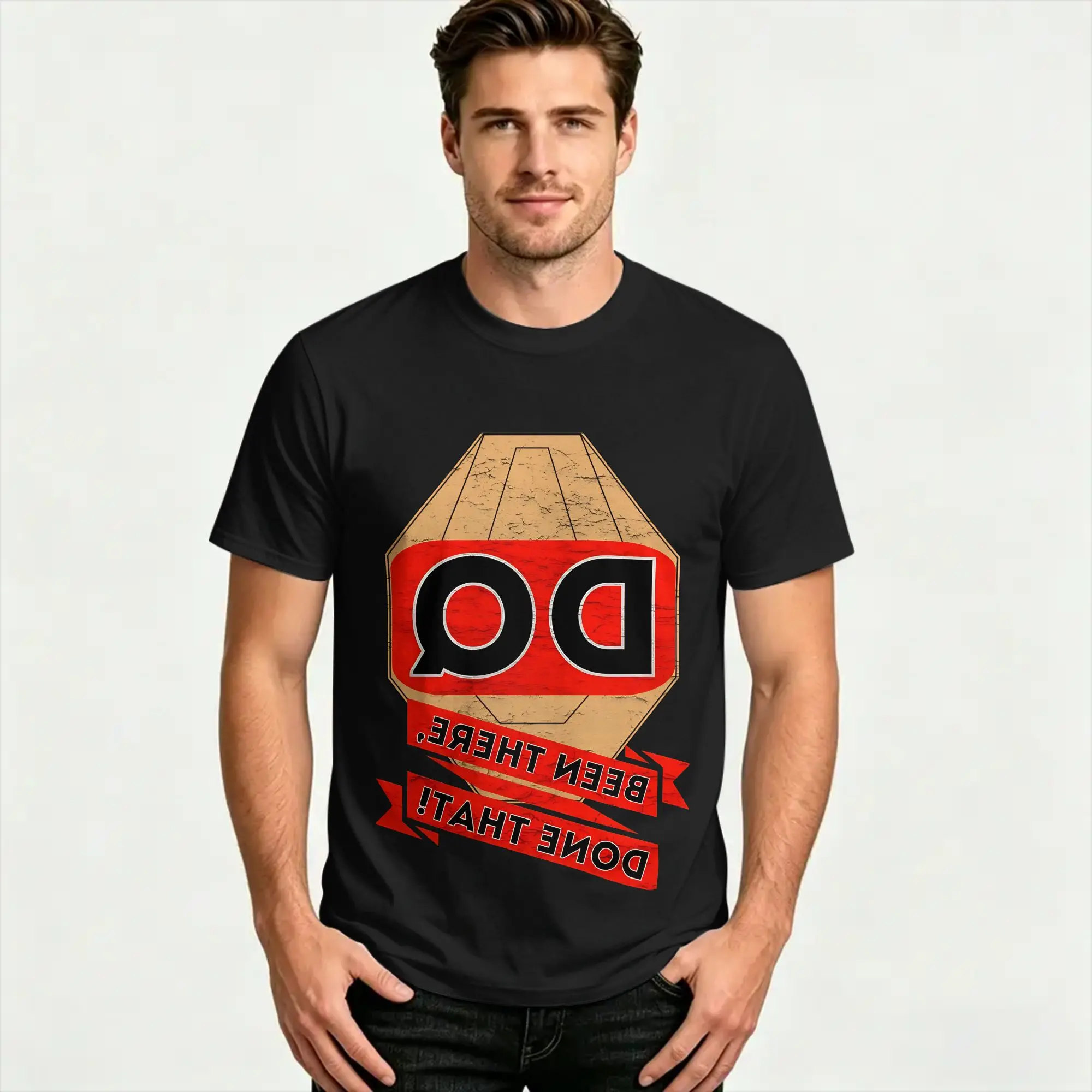 IPSC DQ - Been there, Done that T Shirts Men's  Pure Cotton Novelty T-Shirts Round Collar  Tees Short Sleeve Clothing Printed