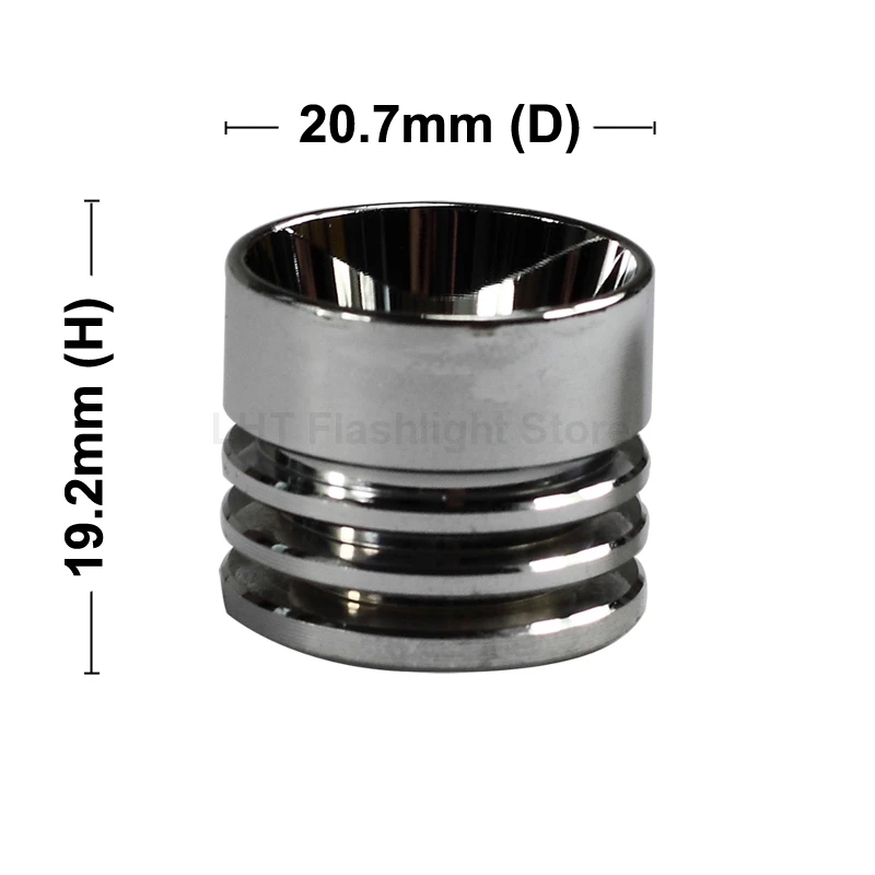 S2 SMO Aluminum Reflector 20.7mm (D) x 19.2mm (H) Flashlight Lamp Cup