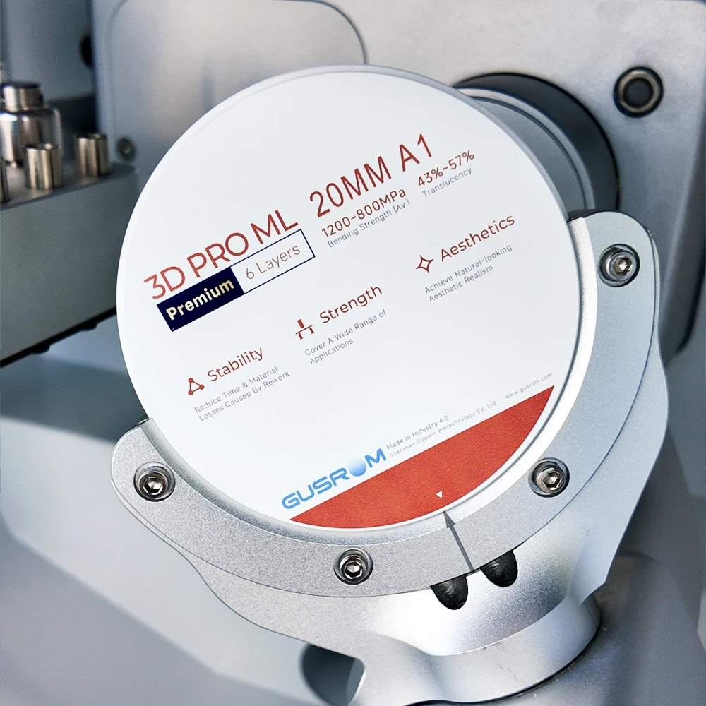 

GUSROM 3D Pro ML Multilayer Zirconia Block High Translucency Dental Lab Disc Natural Gradient for CAD/CAM Aesthetic Crown Bridge