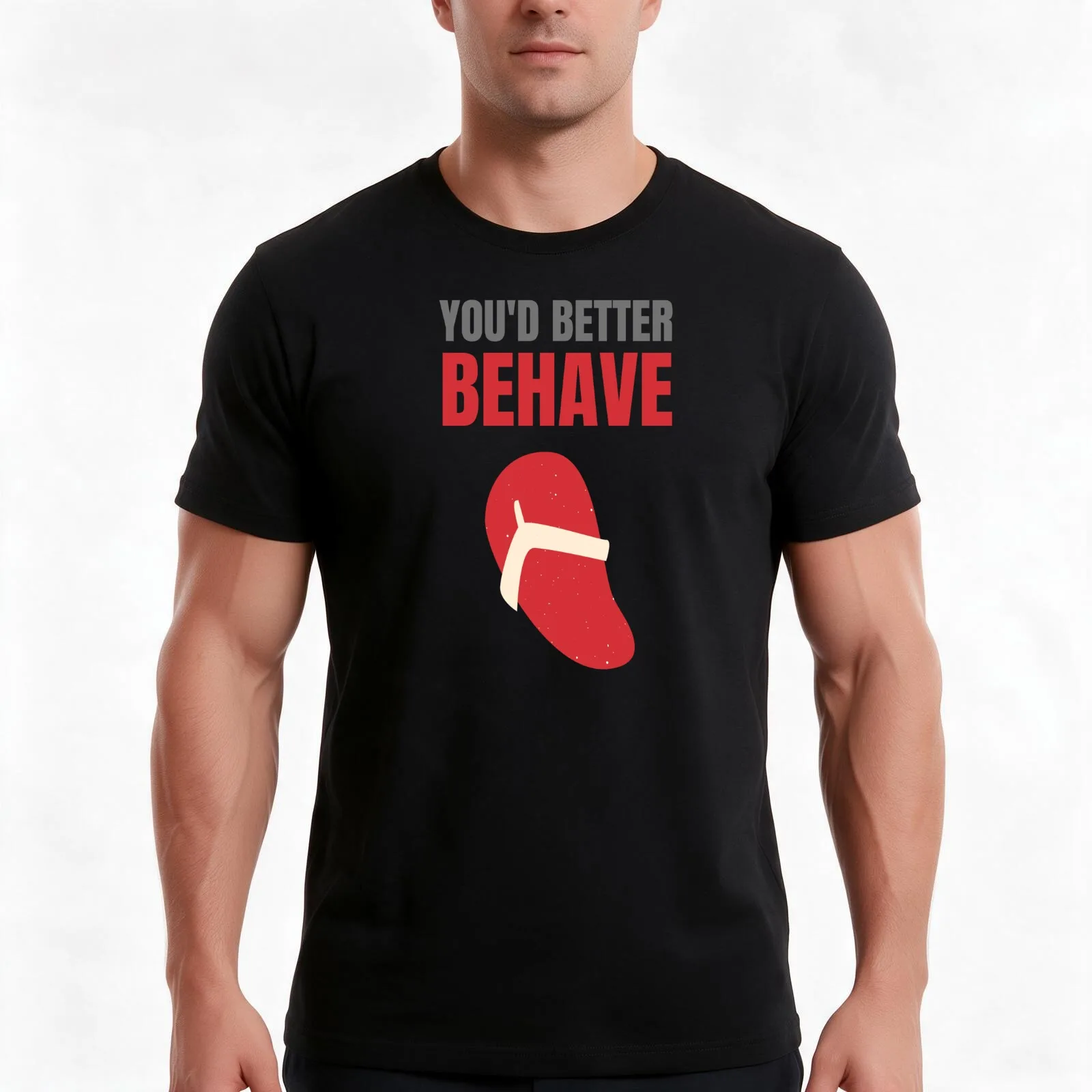 You'd Better Behave Or You'll Get La Chancla T-Shirt, Summer Casual Cotton Tee, Oversized Streetwear Tops, Vintage Graphic Print