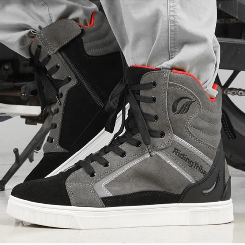 Riding Tribe Men Motorcycle Boots Street Riding Shoes Anti-Slip