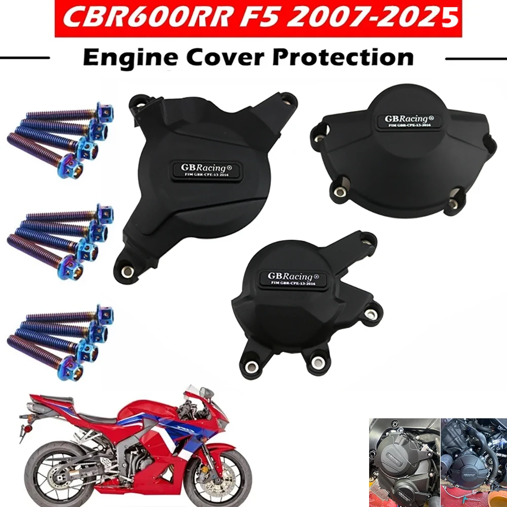 Motosiklet Motor Kapağı Koruma Kılıfı GB Yarış HONDA F5 CBR600RR 2007-2023 GBRacing Motor Kapakları