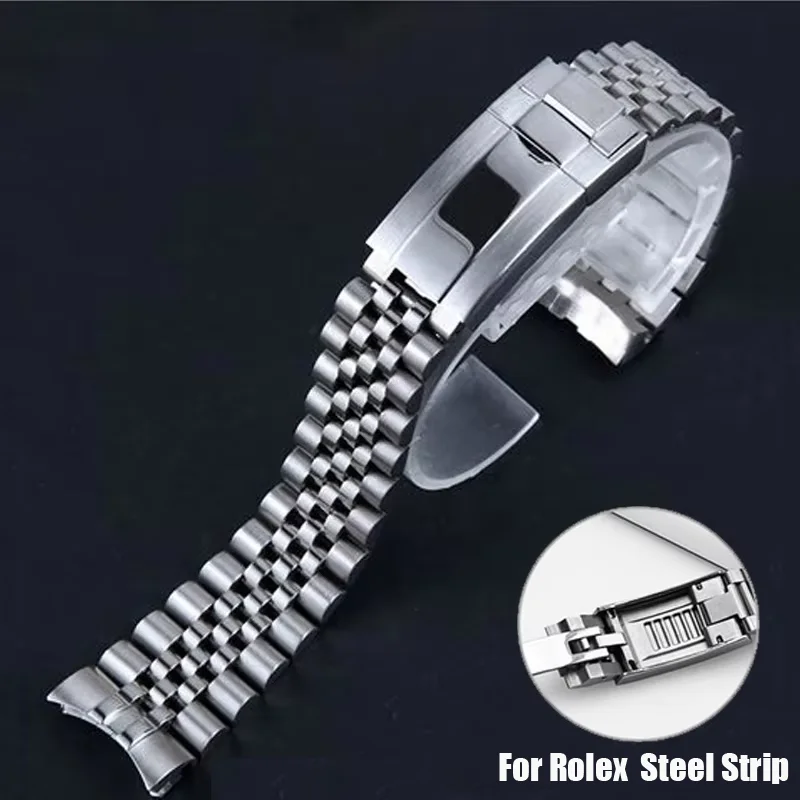 

904L Jubilee Watchband For Rolex Sub GMT Yacht Daytona Men's Strap 20mm Luxury watch chain Mod Parts Replacement Accessories