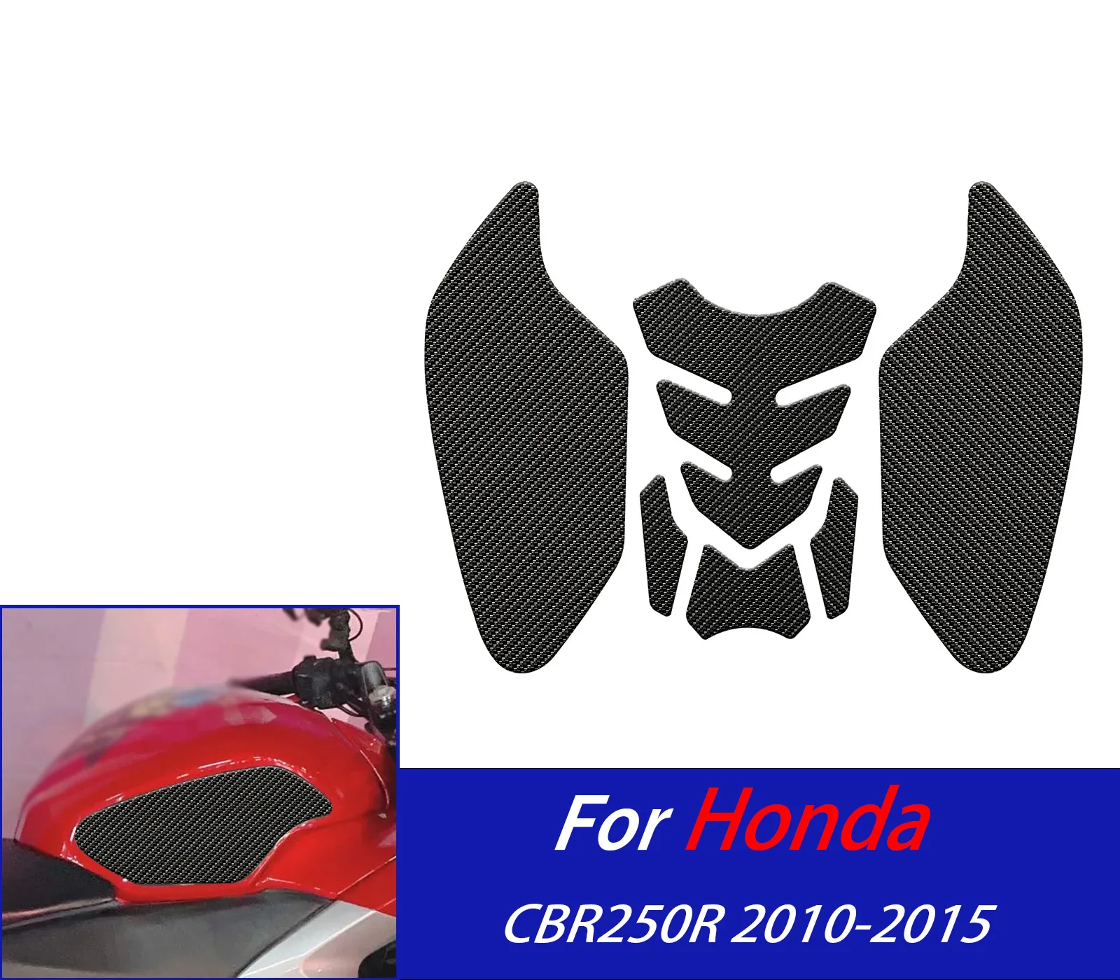 

For CBR250R Anti Slip Fuel Tank Stickers Gas Cap Oil Protect Pad For Honda CBR250 R CBR 250R 2010-2015 Motorcycle Accessories