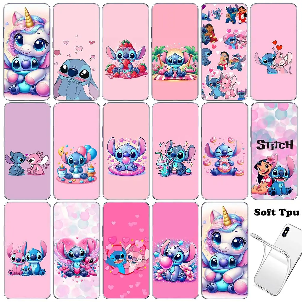 Cartoon Lilo Pink Stitch Anime Phone Cover Case for Motorola Moto G04 G71 G73 G32 G34 G52 G8 G7 G9 G24 Power One Fusion Plus