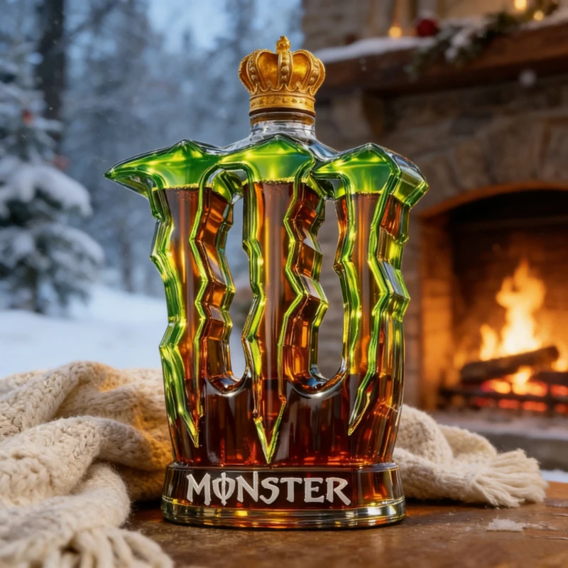 Unique Monster Claw Leg Glass Decanter with Crown Top, Clear Whiskey Bottle for Home Bar, Decorative Spirit Dispenser