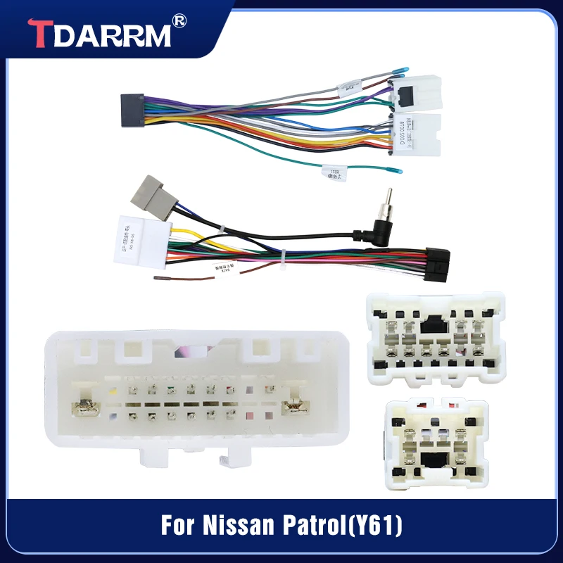 For Nissan Patrol LANNIA sylphy Qashqai Quest Update List Radio Cable Adapter Car Radio Wiring Harness