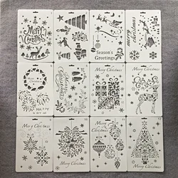 26cm Christmas Pine Tree Deer Bell Santa DIY Layering Stencils Wall Painting Scrapbooking Stamping Embossing Decorative Template