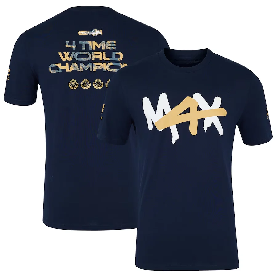 Summer Breathable Sports and Leisure T-shirt Max Verstappen Racing New F1 World Champion Racing Suit Short Sleeve Children's Top