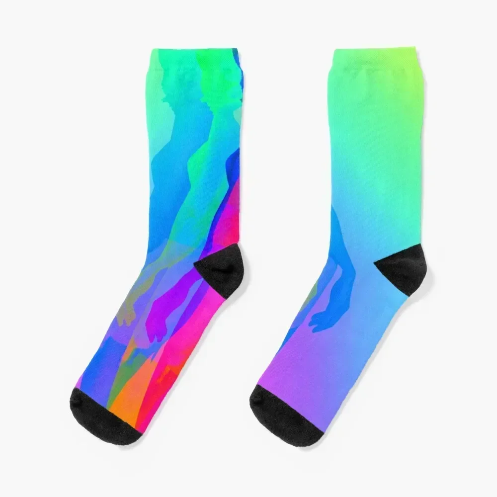 

Pop art yoni neon lady Socks new year golf essential FASHION Socks For Women Men's