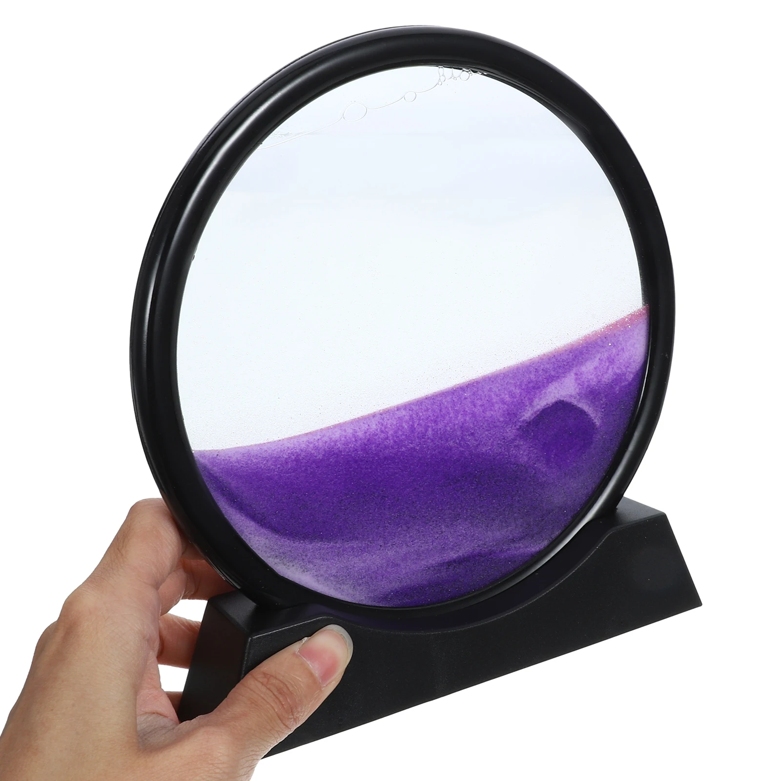 

3D 3D украшения в виде песочных часов, офисный декор, динамический зыбучий песок, настольная живопись, украшение для дисплея, интерактивный декоративный круглый пластик