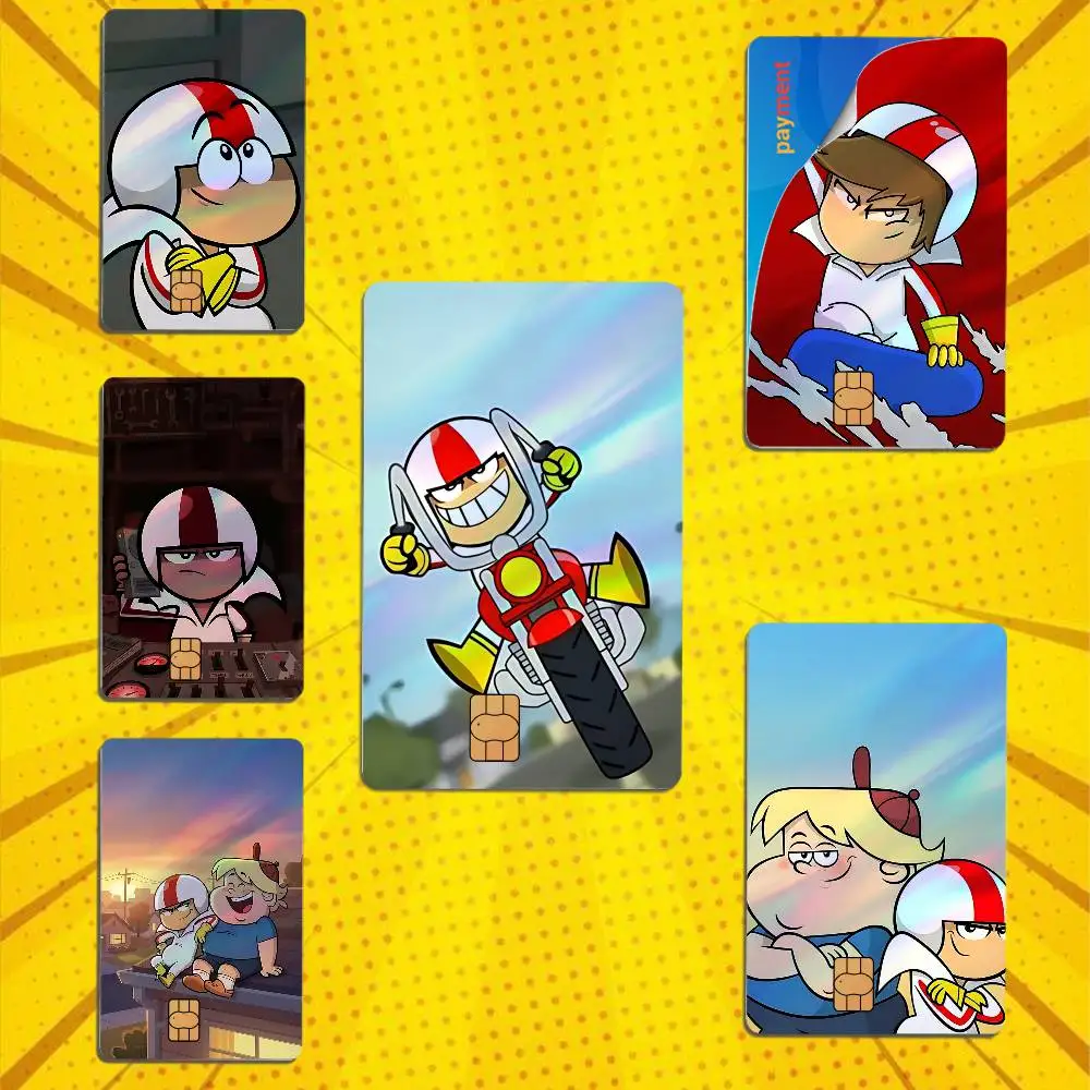 extreme challenges Kick Buttowski Laser-like texture Card Stickers Credit Visa Debit Bank Charge Card Bus Metro Sticker
