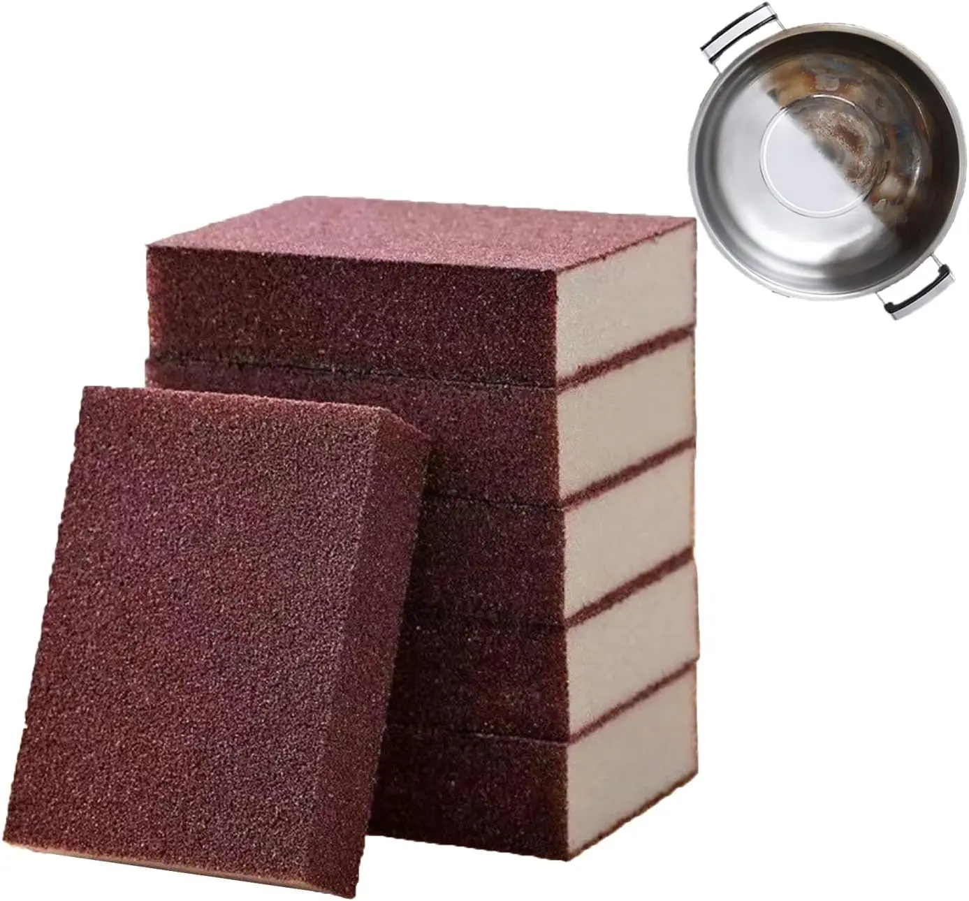 

Набор из 10 губок с алмазным напылением для удаления стойких загрязнений с дна кастрюль и сковородок, для кухонной уборки