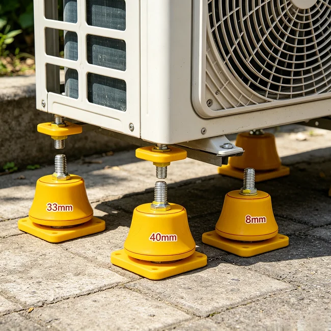 Air Conditioner Outdoor Unit Shock Absorbing Pad Anti Vibration Noise Reduction Adjustment Outdoor Air Conditioner Units