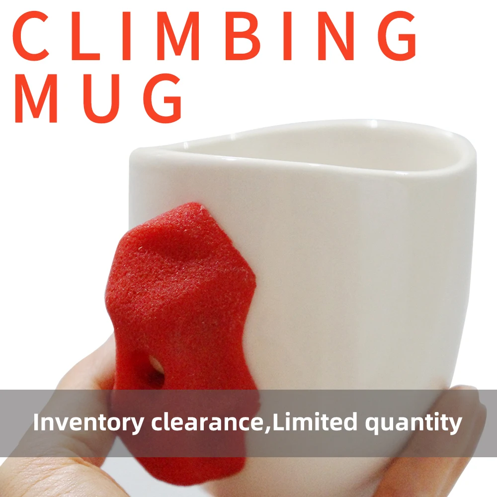 Creative gift Rock Climbing Mug - Rock Climbing Gifts - Climber Hold Mug - Mountain Climbing Accessories - Pinch Hold Mug