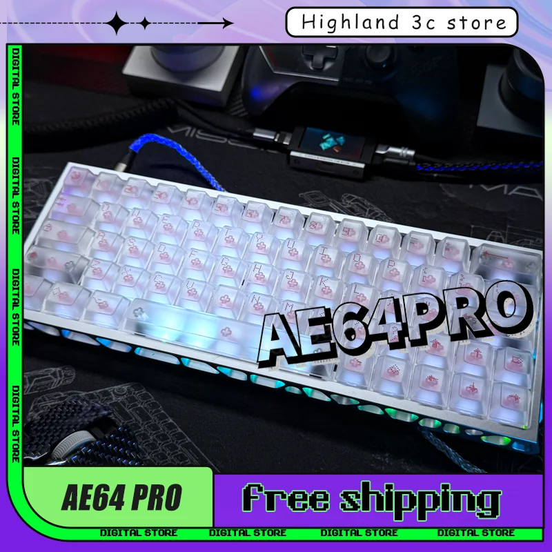 New Everglide AE64 Pro Gaming Keyboard AE64 RT 0.09MS Ultra Low