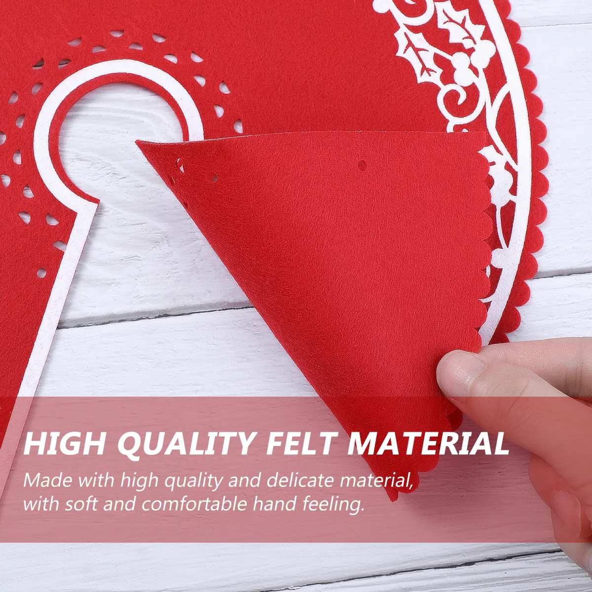 

30cm Christmas Tree Skirt Mat Soft Felt Base Decoration Apron Wrap Xmas Tree Skirt Decoration for Office Store Hotel