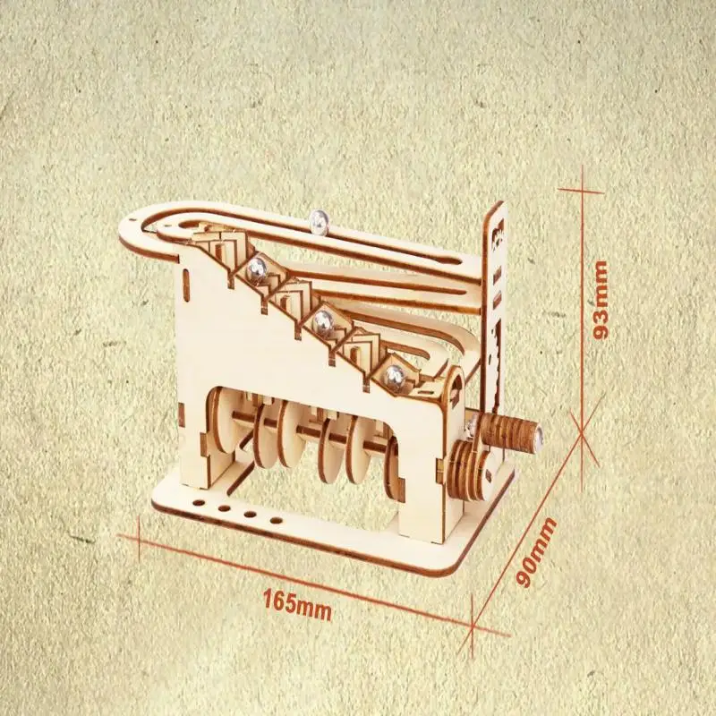 DIY 3D-Holzpuzzle – Set mechanischer Puzzles, spiralförmiges Marmor-Laufspielzeug für Bauherinnen und Jugendliche