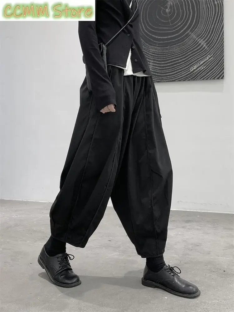 High Elastic Waist Black Brief Long Wide Leg Pants New Loose Fit Trousers Women Fashion Tide Spring Autumn