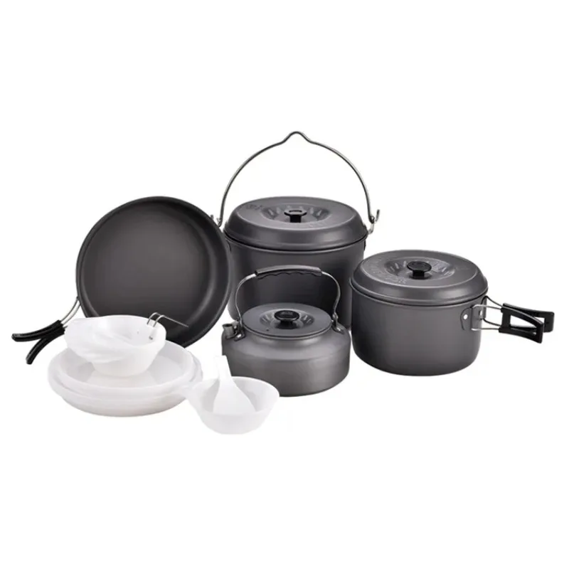 

Bulin outdoor cooker pot set for 7 people, high-quality aluminum is suitable for camping and picnicking outdoor pot set2026