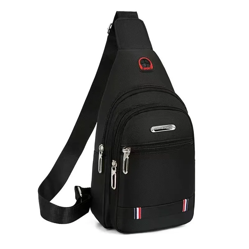 

New fashionable and versatile waterproof chest bag for men, Oxford cloth small backpack, trendy single shoulder crossbody bag