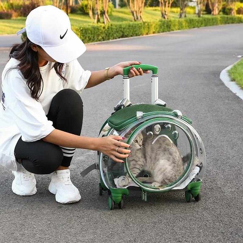 Pet Stroller Cat Bag Portable Luggage Airline Luggage Folding Outdoor Large Capacity Breathable Pet Products