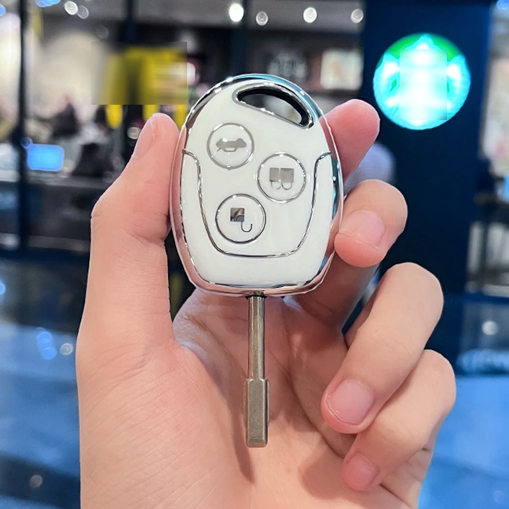 For Ford Fiesta Mk7 Mk5 Mk6 Mondeo Focus 2 Mk2 Transit Ka Fusion C-MAX S-MAX TPU Car Key Case Remote Key Cover Accessories