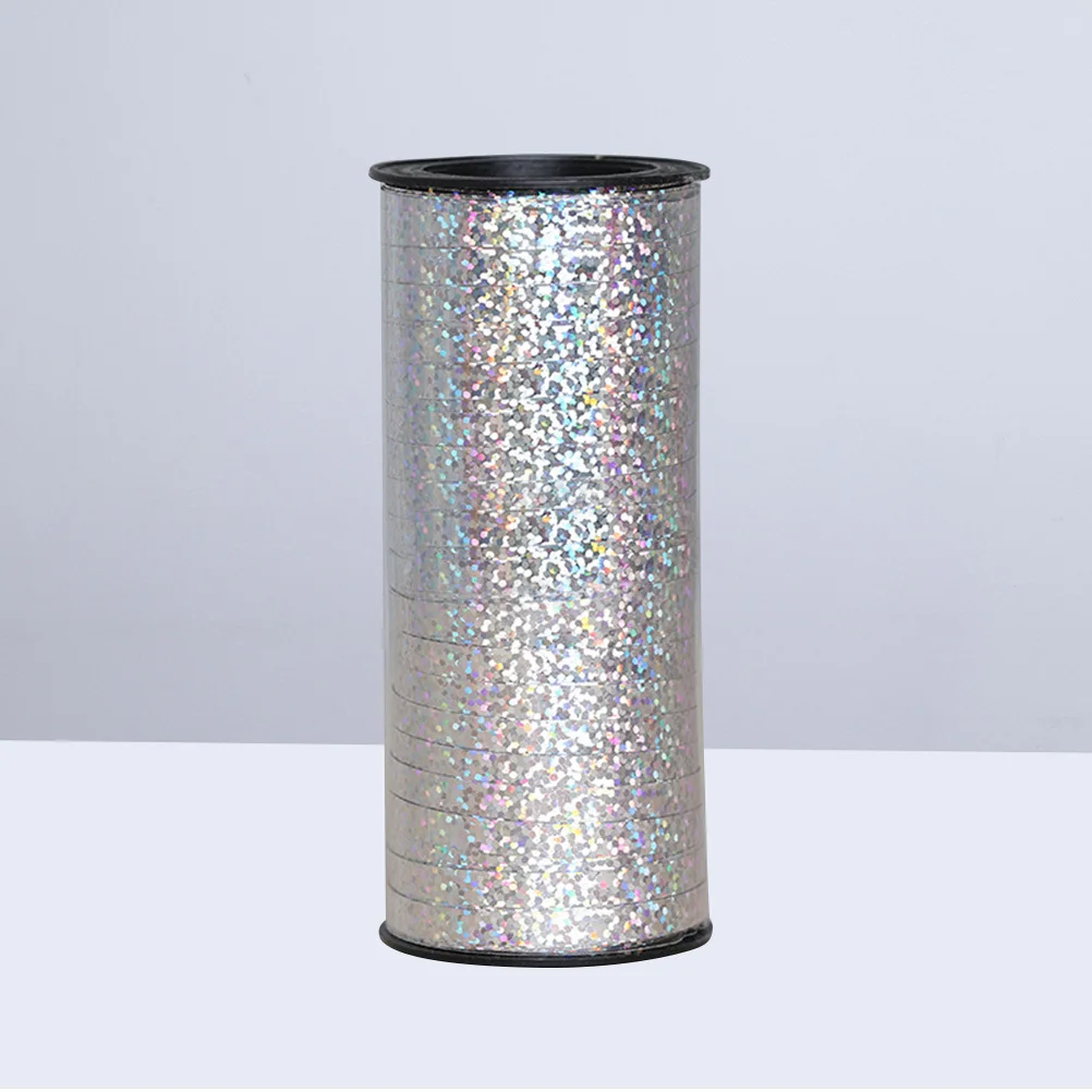 لفة شريطية لتجعيد الشعر المعدني اللامع بطول 100 ياردة من البلاستيك المتين لتزيين هدايا عيد الميلاد والزفاف #3