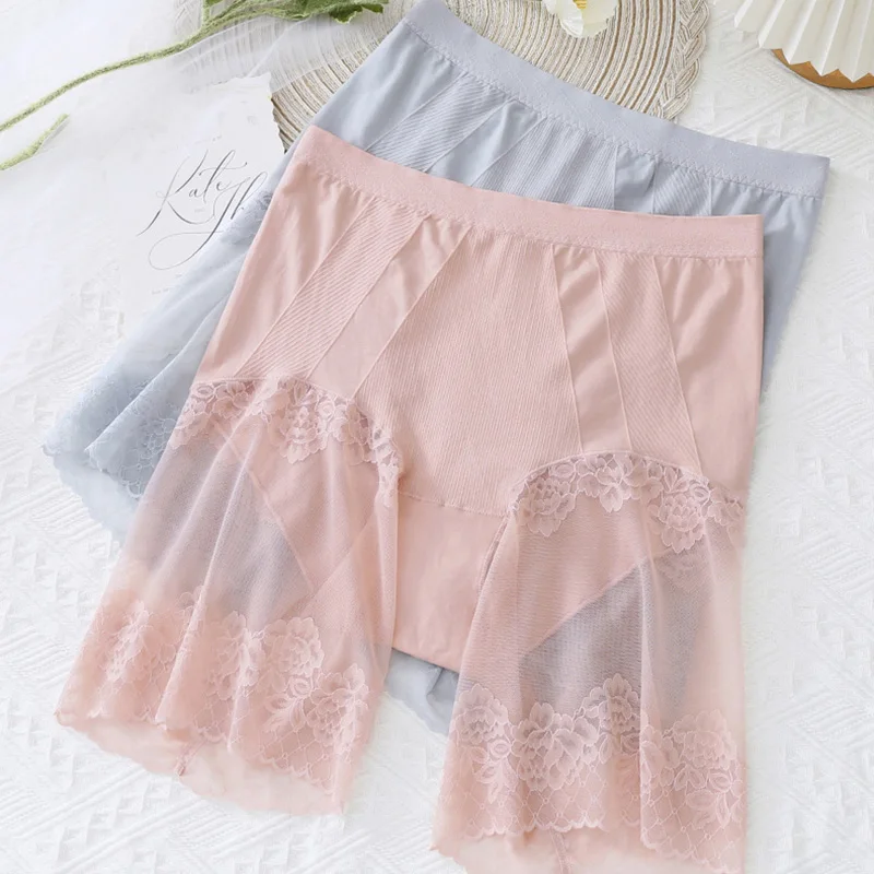 Safety Shorts Women Summer For Skirt Plus Size Seamless Boyshorts Panties Female Sexy Lace Anti Rubbing Underskirt Boxers