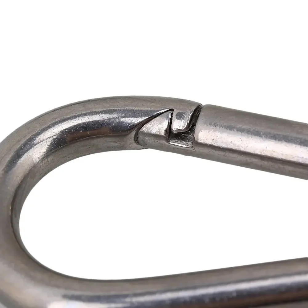 M4/5/6/7/8/9/10/12 Multifunctional 304 Stainless Steel Spring Snap Carabiner Quick Link Lock Ring Hook Pack of 2